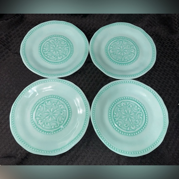 Il Mulino 100% Melamine Dinner Plates 9” Seafoam Green EUC - Picture 4 of 6